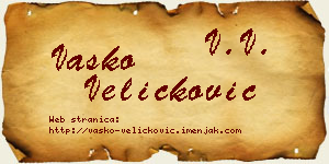 Vasko Veličković vizit kartica
